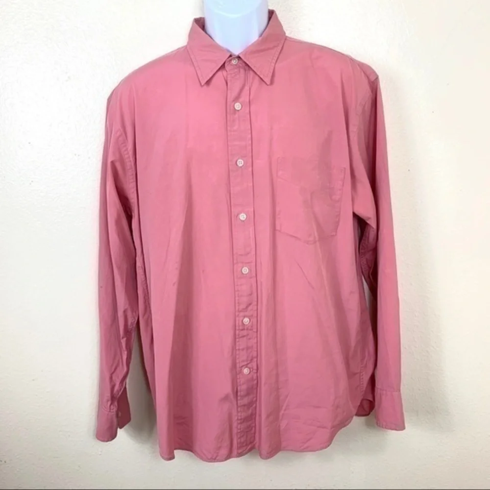 J.Crew Men’s shirt Red casual buttons down sz L